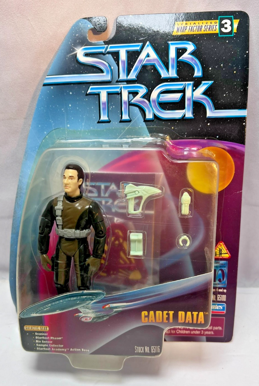 1997 Playmates - Star Trek: TNG - Warp Factor Series 3 - Cadet Data - NOS